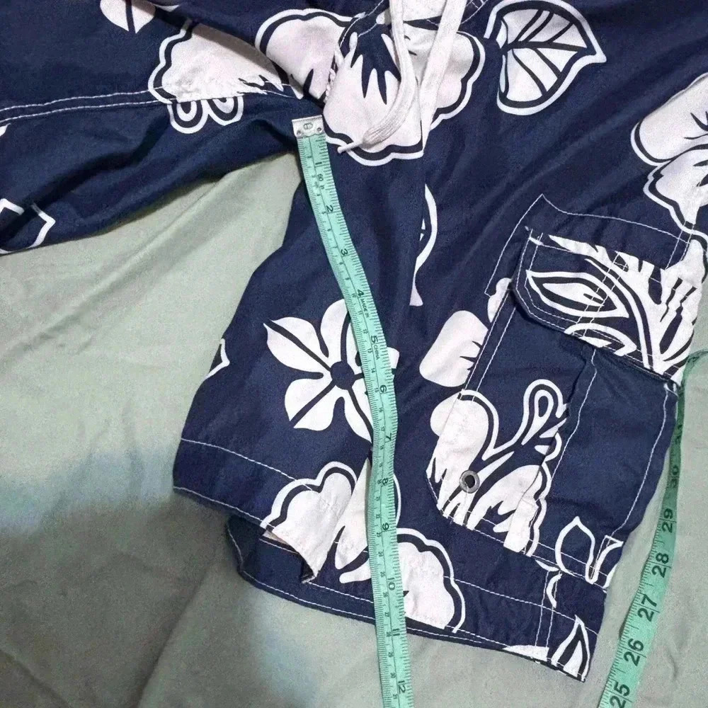 Merona swim trunks (M). Floral blue/Navy sides - Picture 5 of 14